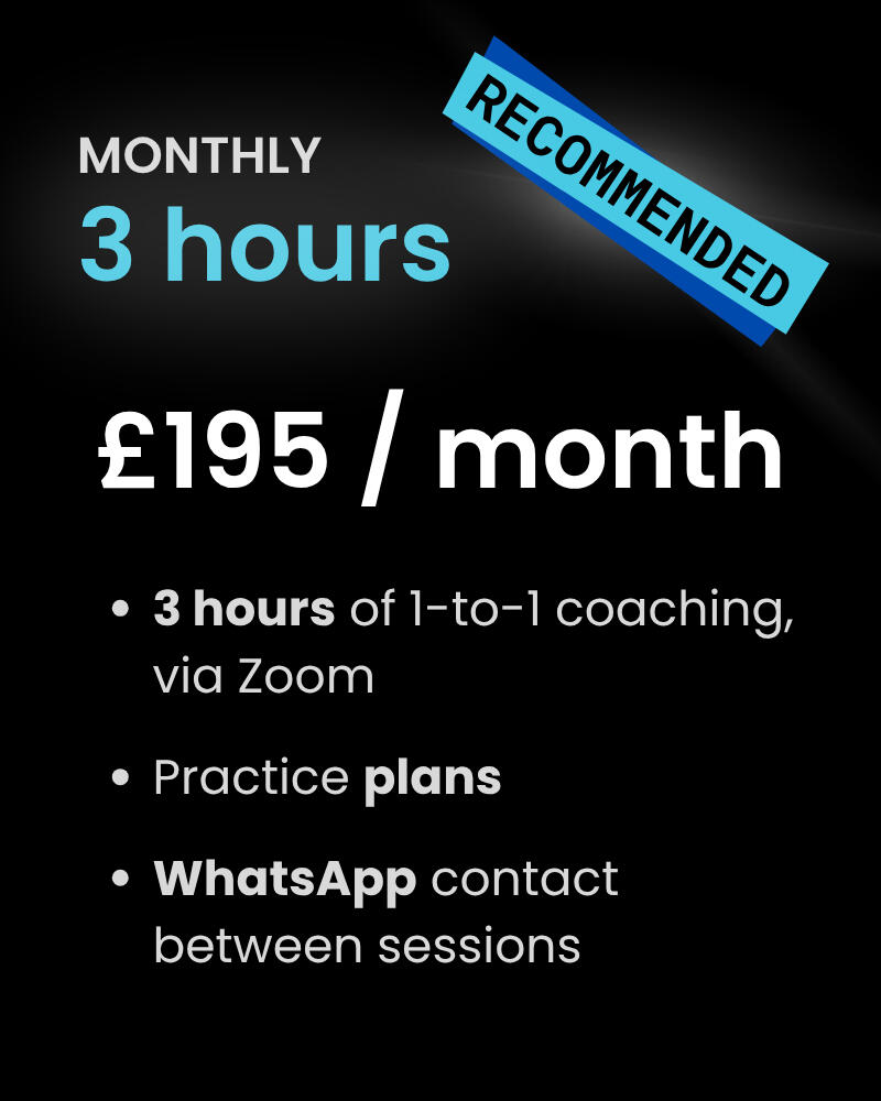 Monthly Coaching (3 hours) Monthly Coaching (3 hours)