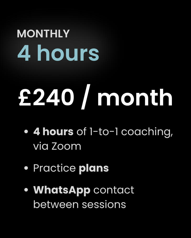 Monthly Coaching (4 hours)
