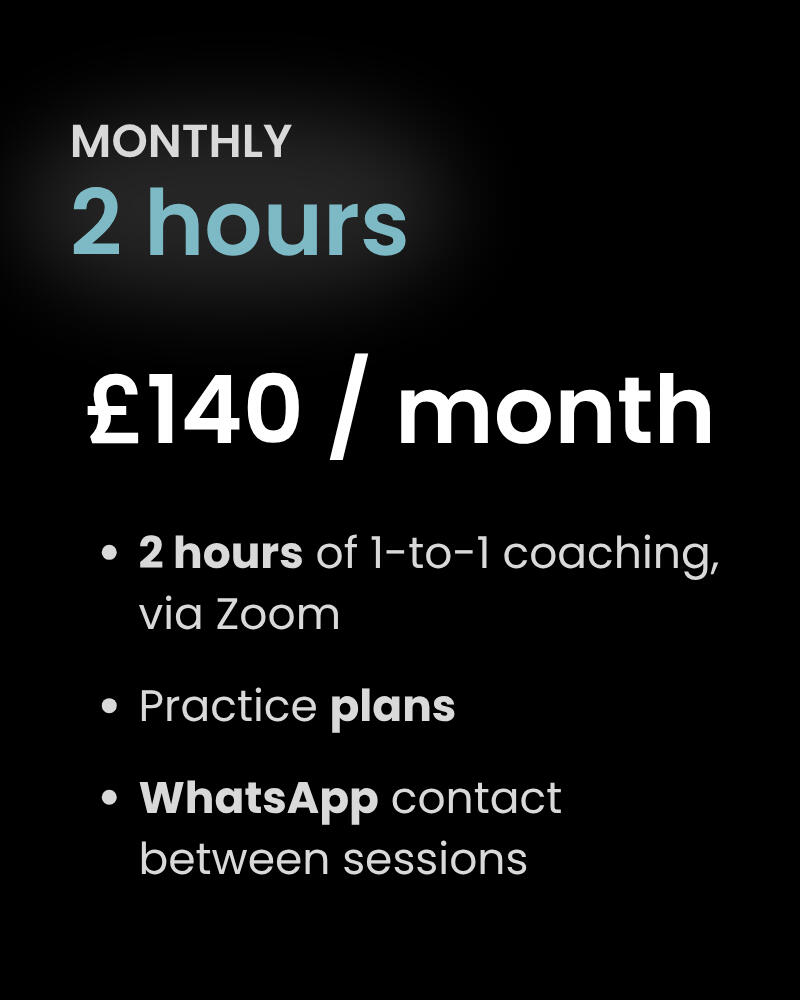 Monthly Coaching (2 hours)